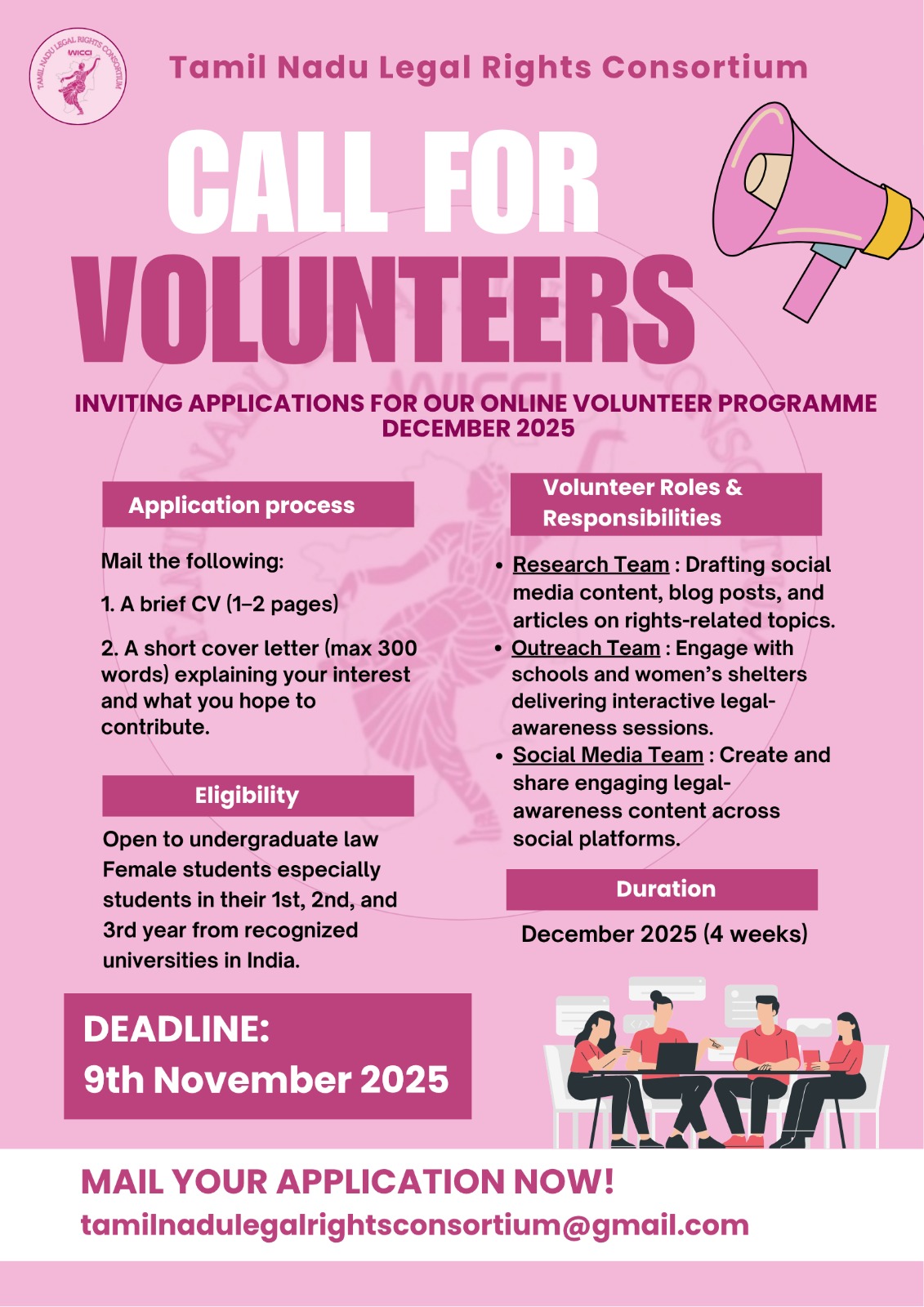 Call for Volunteers | TNLRC